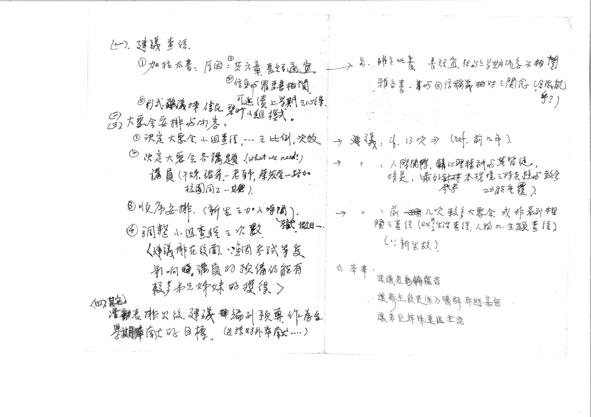 查經與聚會安排建議